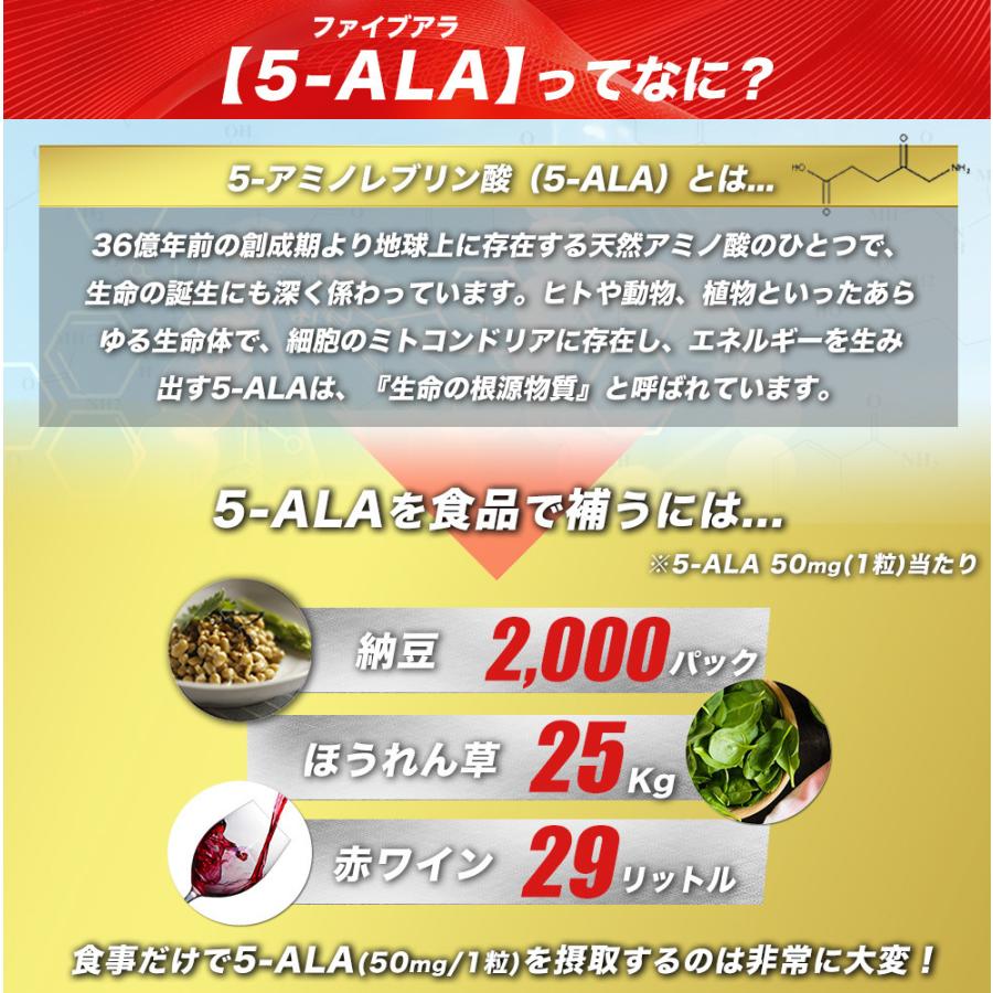 5-ALA タブレット ネオファーマジャパン製 50mg 60粒 3袋セット 5-アミノレブリン酸リン酸塩配合 サプリメント アイクレルファーマ　 |  | 02