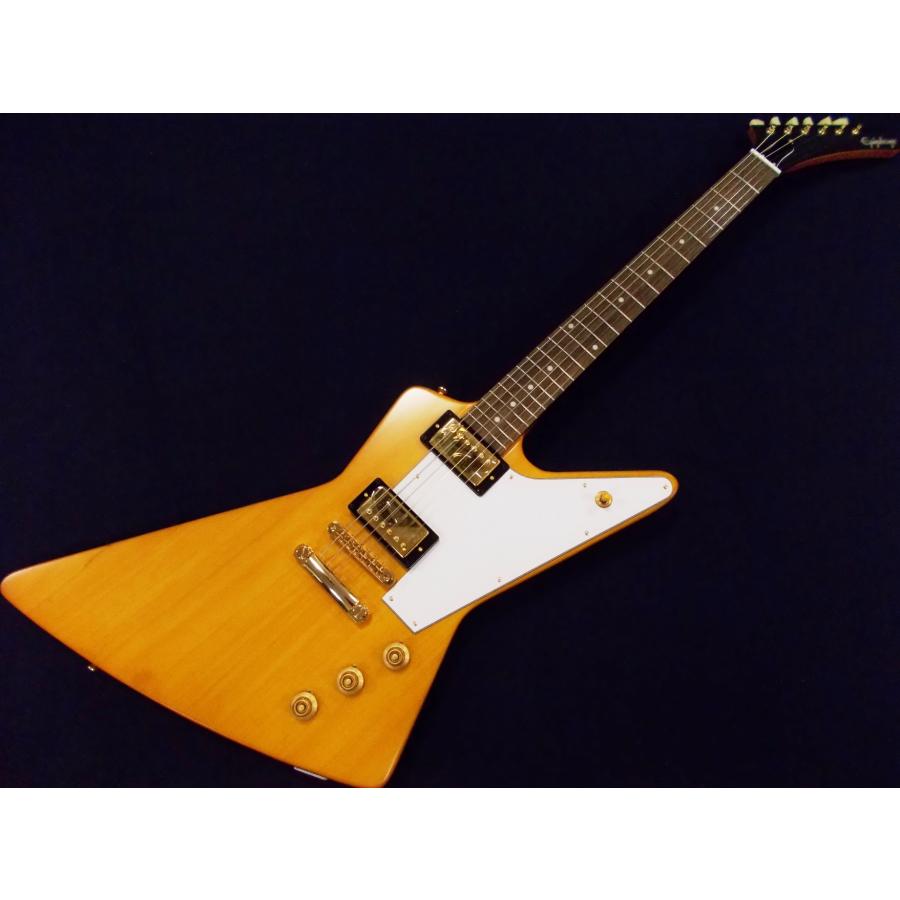 Epiphone 1958 Korina Explorer White Pickguard Aged Natural  エピフォン 1958 コリーナ エクスプローラー｜aikyoku-inazawa｜02