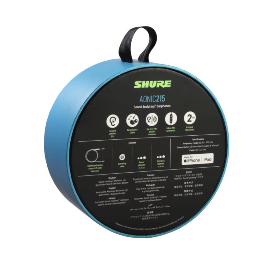 SHURE（シュア） SHURE SE215DYBK+UNI-A / AONIC 215 高遮音性イヤホン