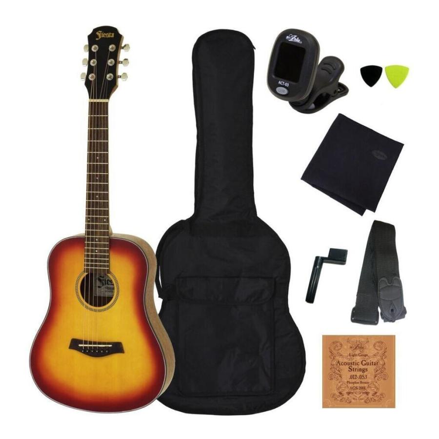 Fiesta by Aria FST-MINI CS/アコギ定番8点セット (Cherry Sunburst 