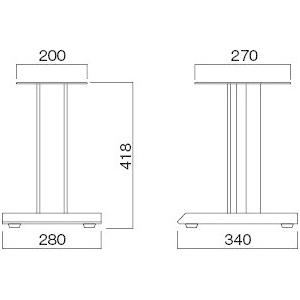 HAMILeX HAMILEX SB-411 SBシリーズ 台型スピーカースタンド（2台1組