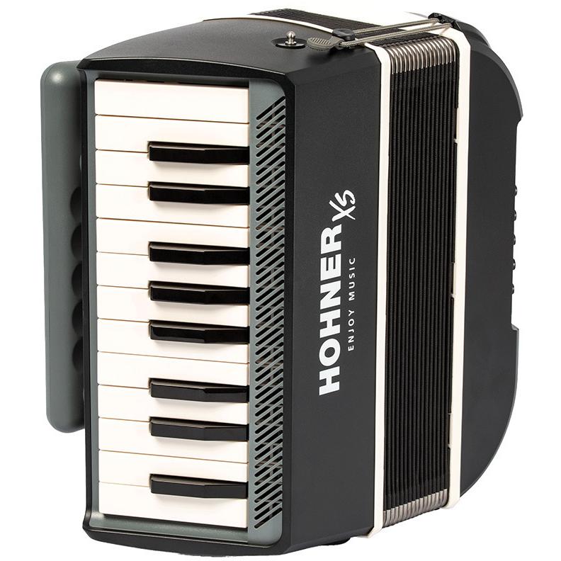 HOHNER XS ピアノキー Dark Gray 21鍵 アコーディオン ダークグレー ＆ ホワイトの画像
