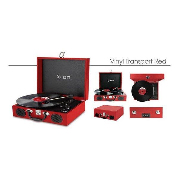 ION AUDIO VINYL TRANSPORT Red ポータブル トランク型 レコード