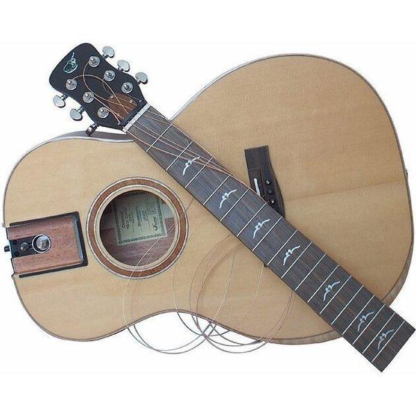 Journey Instruments FP412N トラベルアコギ シトカスプルース/アフリカンマホガニー ネック取り外し コンパクトに収納可能なトラベルギター ピックアップ搭載の画像