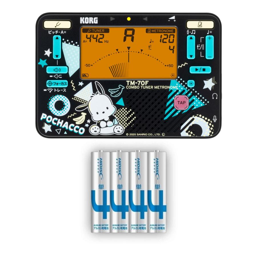 KORG TM-70C SPC/単4電池×4本付 ポチャッコ チューナー/メトロノーム + コンタクトマイクセット コルグ サンリオ コラボモデル/メール便発送・代金引換不可 | KORG