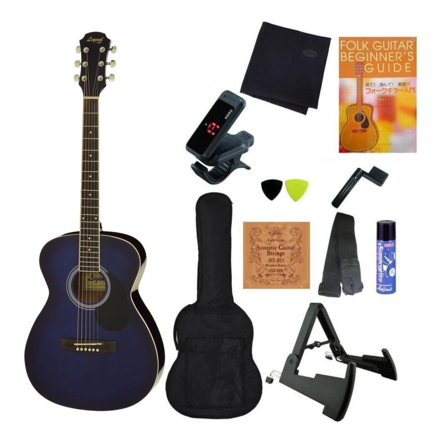 レジェンド　ＦＧ－15BLS　By ARIA 程度良い　よく鳴る レビュー書いて特典付!]Legend FG-15/BLS 完璧11点セット ARIA/アリア