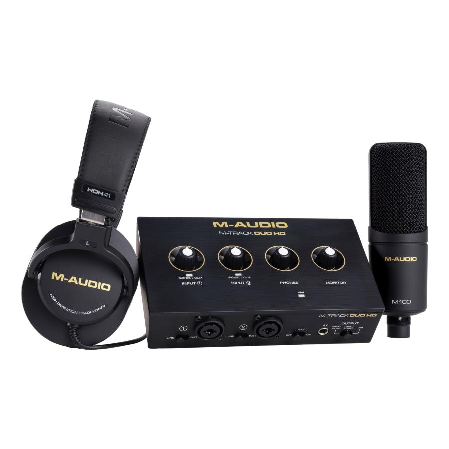 M-Audio M-Track Duo HD Producer Pack オーディオインターフェース+ヘッドホン+コンデンサーマイクセット