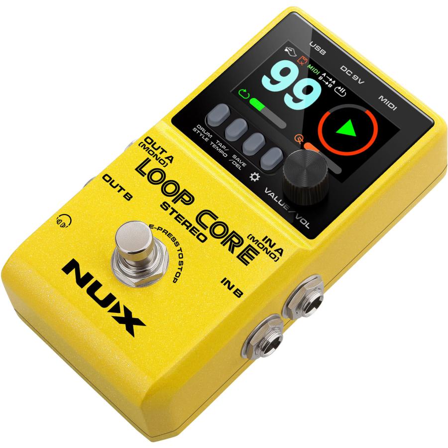 NUX Loop Core Stereo 液晶ディスプレイ ステレオ入出力 ルーパー