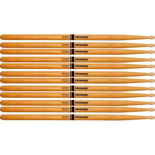 [スティック×6ペア]ProMark R5BAGC×6 Rebound 5B ActiveGrip Clear リバウンドバランス ヒッコリー ドラムスティック