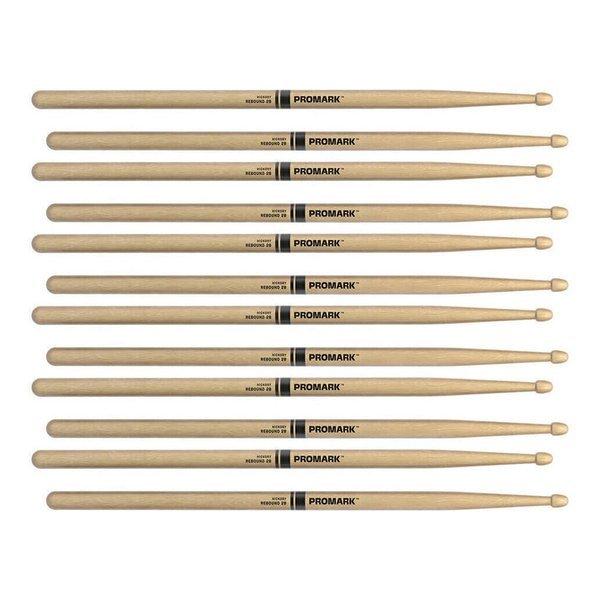 ProMark RBH625AW/6ペア Rebound ラッカーフィニッシュ ヒッコリー ドラムスティック
