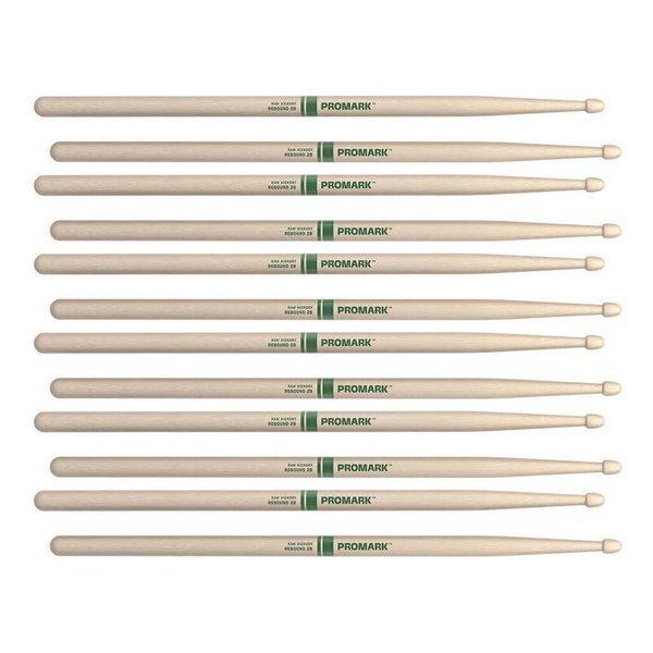 ProMark RBHR625AW/6ペア Rebound Raw (ナチュラル) ヒッコリー ドラムスティック