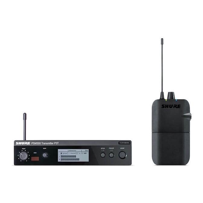 SHURE P3TJR-JB P3Tワイヤレス送信機+P3Rボディパック型受信機