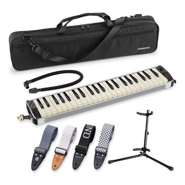 SUZUKI HAMMOND PRO-44HPv2/純正ストラップ+スタンドMST-01付 ピックアップマイク内蔵 エレアコ 鍵盤ハーモニカ KSS KSH