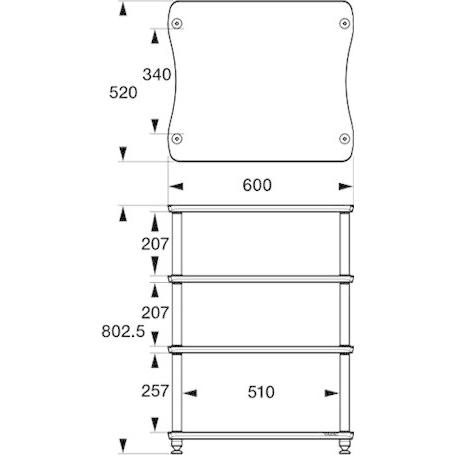 ★レア物 新品未開封 TAOC XL-4S-WL XLシリーズ オーディオラック スタンダード　S Type/4段 【DGJ2466595283】(86020円)