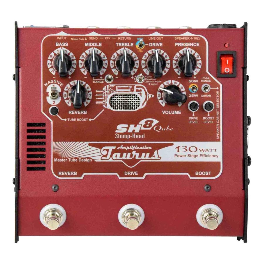 TAURUS Stomp-Head SH8.Qube RED ペダル型 真空管 アンプヘッド