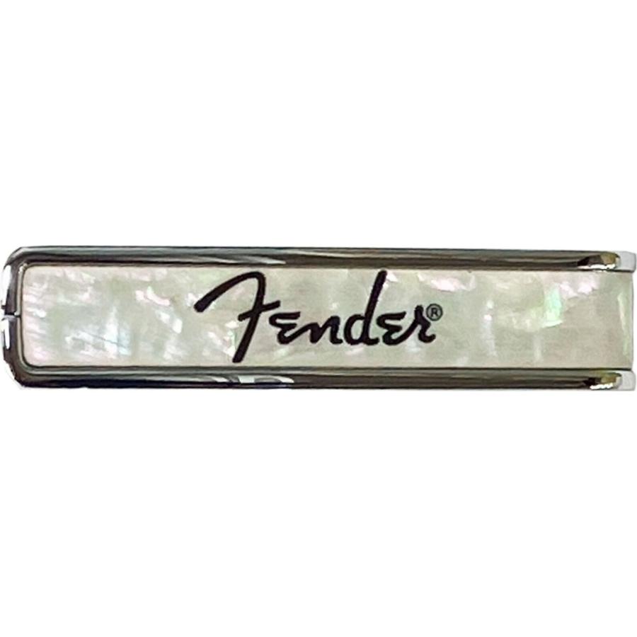 Thalia Capos WHITE MOTHER OF PEARL with Black Spaghetti Logo/Chrome タリア カポ Fender ロゴ入り ギター用 カポタストの画像