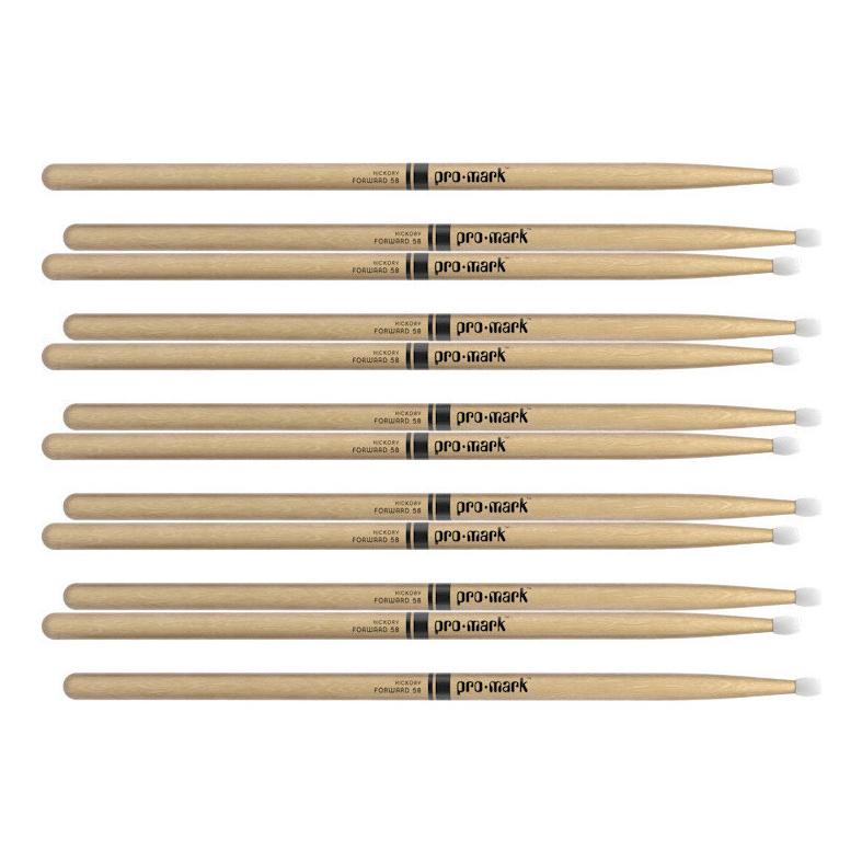 6ペア]ProMark TX5BN ヒッコリー ナイロンチップ ドラム