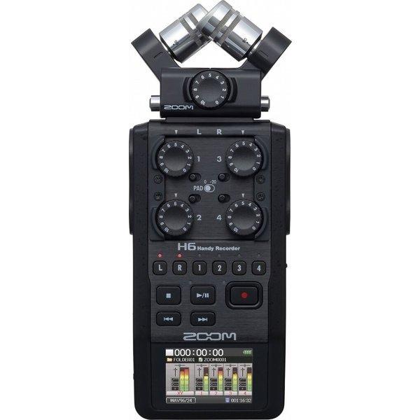 好きに好きにZOOM H6 BLK(ホットシュー・マウント HS-1付) マイク交換