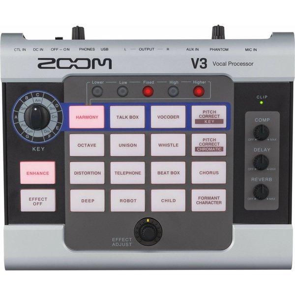 【美品】ZOOM V3 ボーカルプロセッサー 【純正ACアダプター付属】 ズーム（zoom） ZOOM V3 + 純正ACアダプター/AD-16 デスクトップと