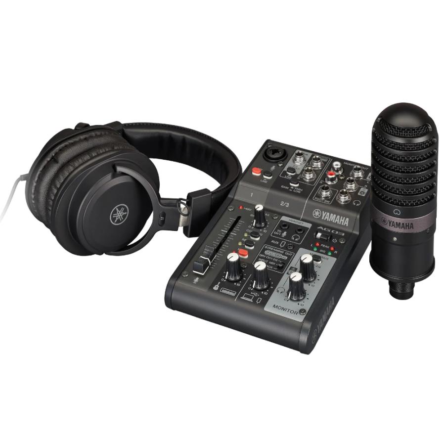 YAMAHA（ヤマハ） YAMAHA AG03MK2 LSPK ブラック Live Streaming Pack