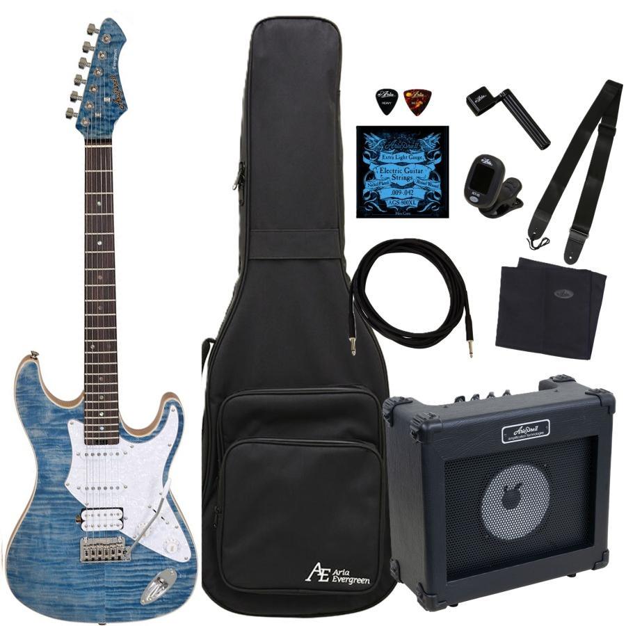 AriaProII 714-AE200 YG 専用ギグバッグ付 ほぼ新品 Aria Proll ProII 714-AE200 LRBL (Lorelei Blue) 入門10点セット