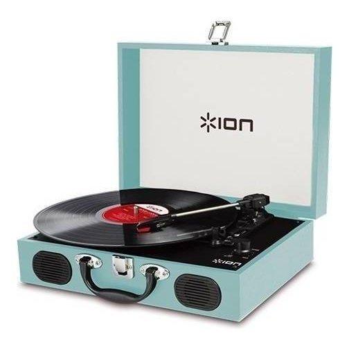 ION Audio ポータブルレコードプレーヤー 　マーメイド・イン・ブルー ION AUDIO（アイオンオーディオ） ION AUDIO VINYL TRANSPORT Blue