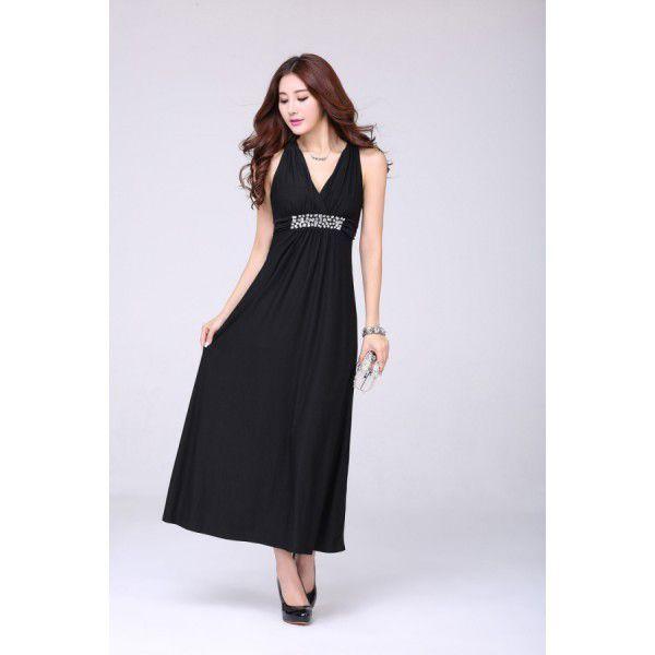 ロングドレス　ワンピース　バッククロス　現品限り　特価　レディース　ノースリーブ　パーティードレス　ビジュー付き　大きいサイズ　LL-5L　202107　202108 |  | 05