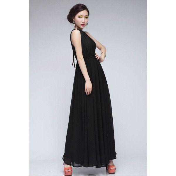 ノースリーブのロングワンピース　現品限り　特価　レディース　ドレス　夏服　マキシ丈　エレガント　着痩せ　大きいサイズ　LL-4L　202107　202108 |  | 03