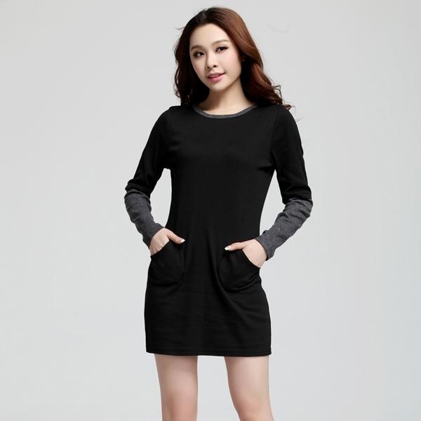 大きいサイズ　ワンピース　ロングトップス　カットソー　ベーシック　プチプラ　レディース　カジュアル　202012　202101　202102 |  | 01