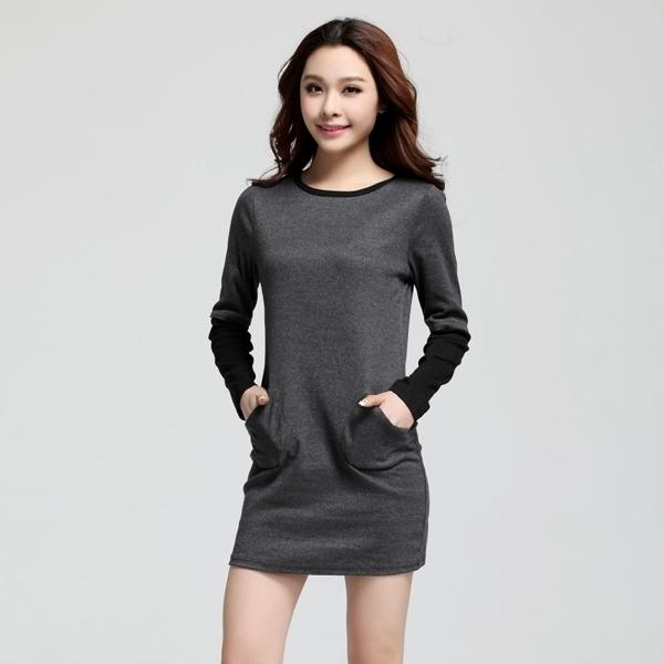 大きいサイズ　ワンピース　ロングトップス　カットソー　ベーシック　プチプラ　レディース　カジュアル　202012　202101　202102 |  | 02