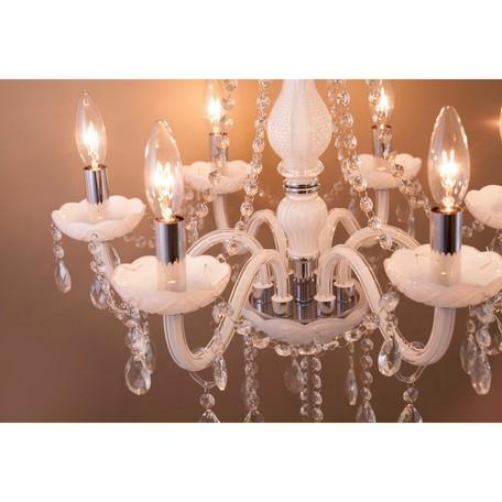 LED対応 E12/40W水雷型】クリスタルガラス シャンデリア ROSA ローサ 