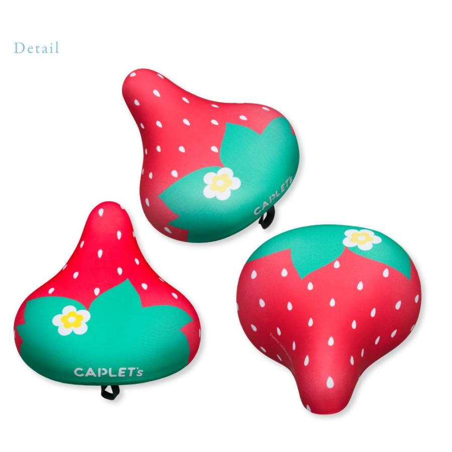 フリーサイズ サドルカバー いちご フルカラーチャリcap キャップ 自転車カバー 着せ替え 防水 撥水 雨 かわいい ママチャリ 電動アシスト Aday 008 カバー専門エール公式ショップ 通販 Yahoo ショッピング