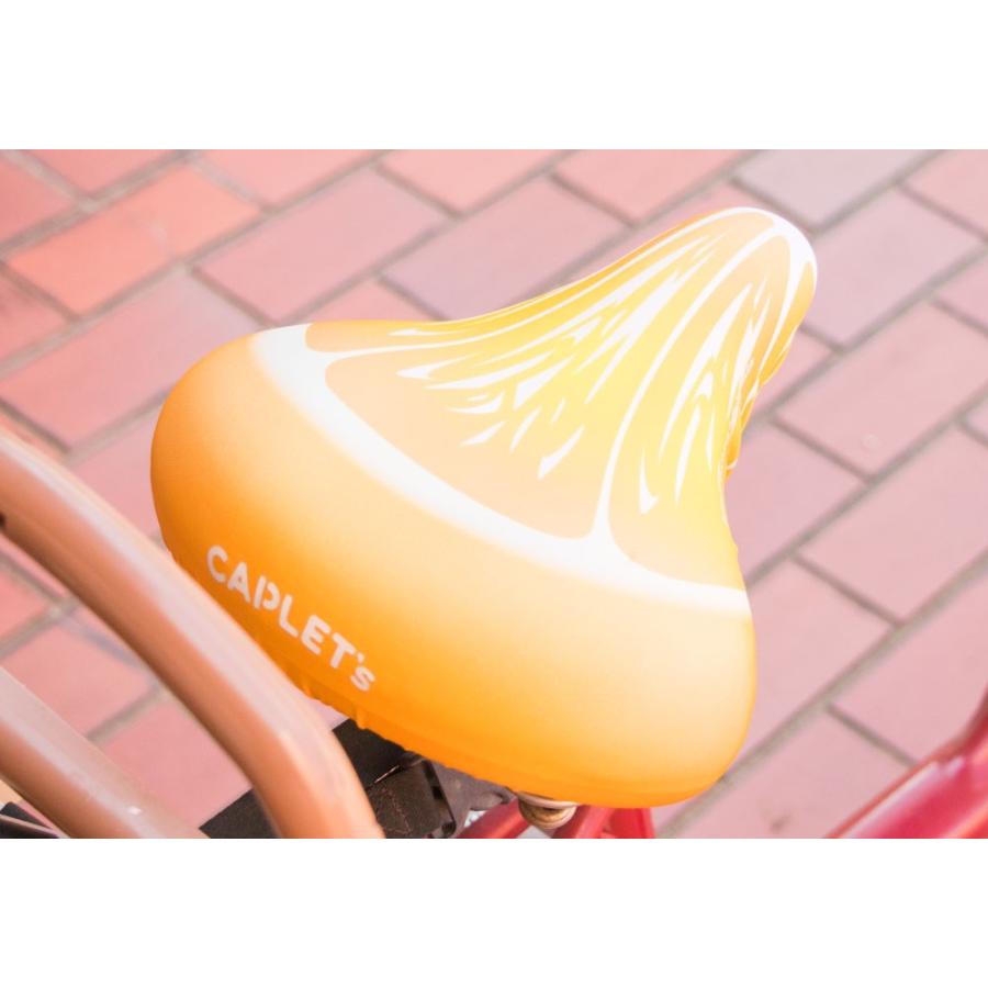 フリーサイズ サドルカバー オレンジ フルカラーチャリCAP（キャップ