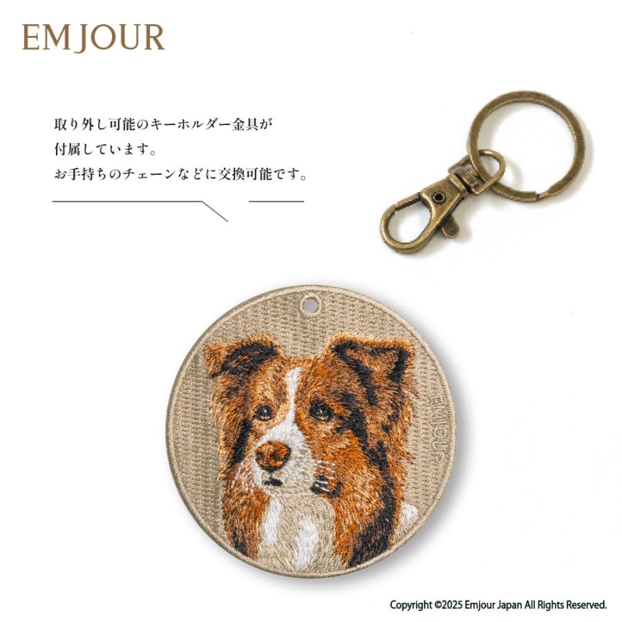 CavariA（キャバリア） キーホルダー 刺繍 ホーランドロップ セーブル