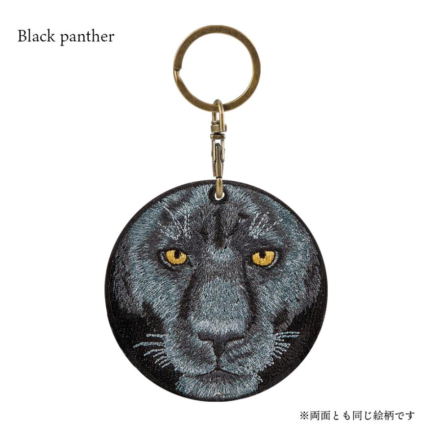 キーホルダー 動物 刺繍 ワッペン アニマル チャーム ライオン
