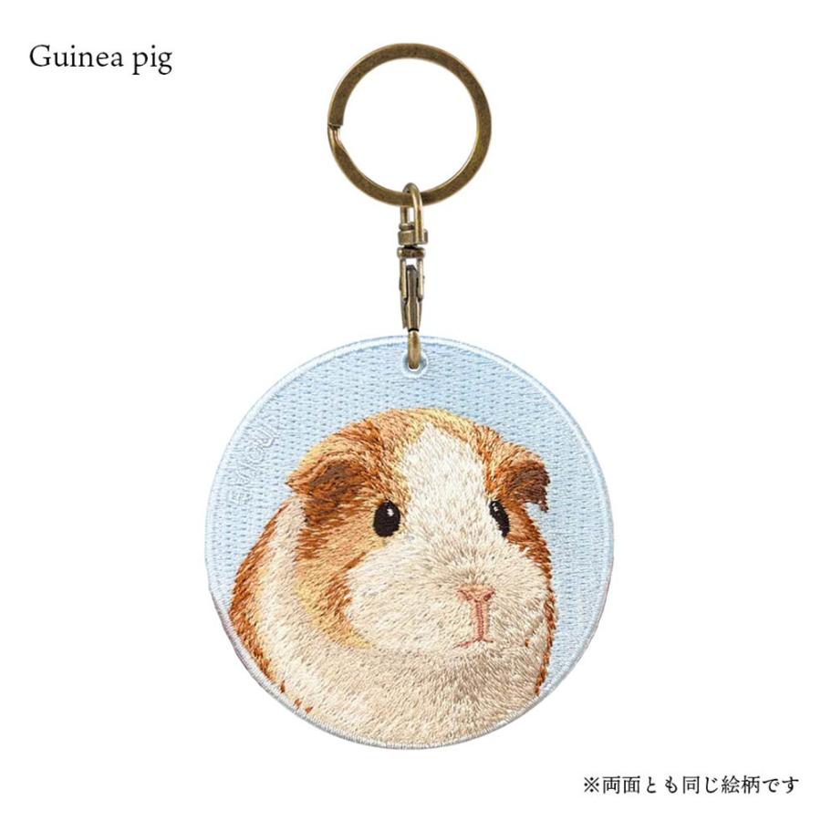 キーホルダー 刺繍 動物 アニマル チャーム ハムスター