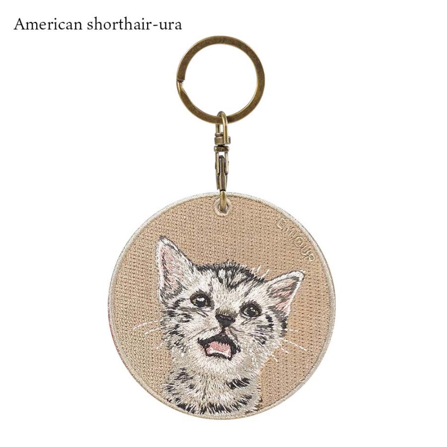 キーホルダー 刺繍 柴犬 アメリカンショートヘアー アメショ 子犬 子猫