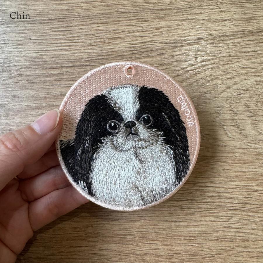Kii（CITIZEN） キーホルダー 犬 刺繍 イヌ チャーム プードルホワイト