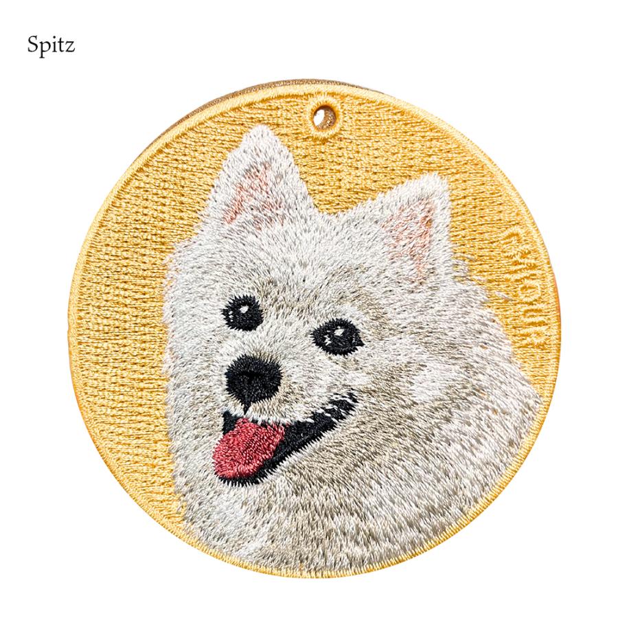 キーホルダー 犬 刺繍 イヌ  チャーム プードル トイプードル トイプ スピッツ ペット グッズ プレゼント｜aile2016｜21