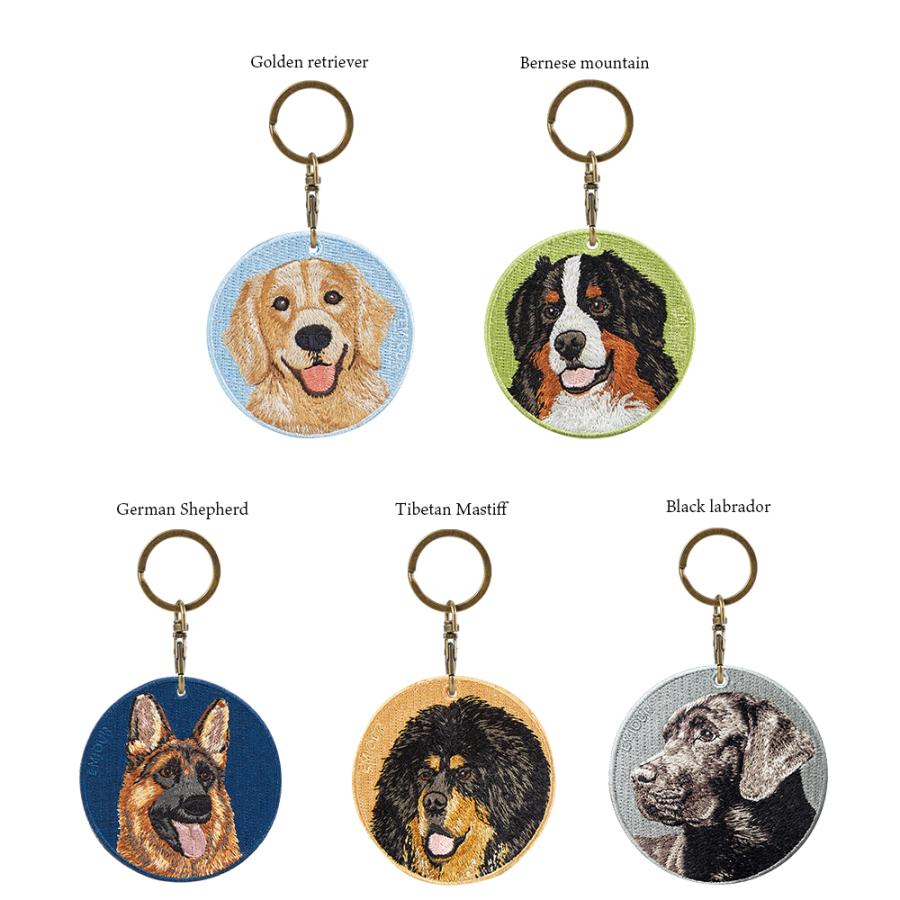 キーホルダー 犬 刺繍 イヌ チャーム ゴールデンレトリーバー