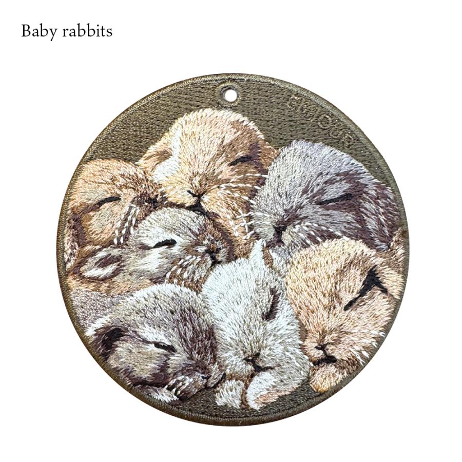 キーホルダー 犬 刺繍 イヌ チャーム 猫 うさぎ ネコ ねこ ウサギ
