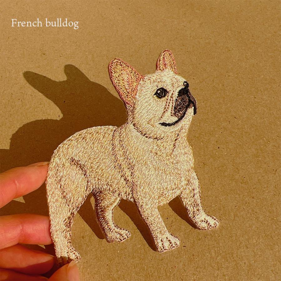 ワッペン 刺繍ワッペン アイロンワッペン 犬 刺繍 イヌ フレブル