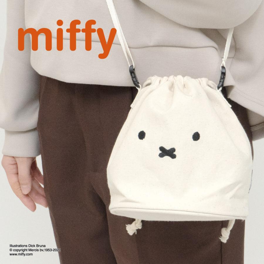 Miffy（ミッフィー） 巾着バッグ 巾着 ショルダー 綿 ポーチ 小物入れ