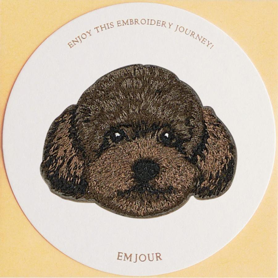 ワッペン 刺繍ワッペン アイロンワッペン 犬 刺繍 イヌ トイプードル