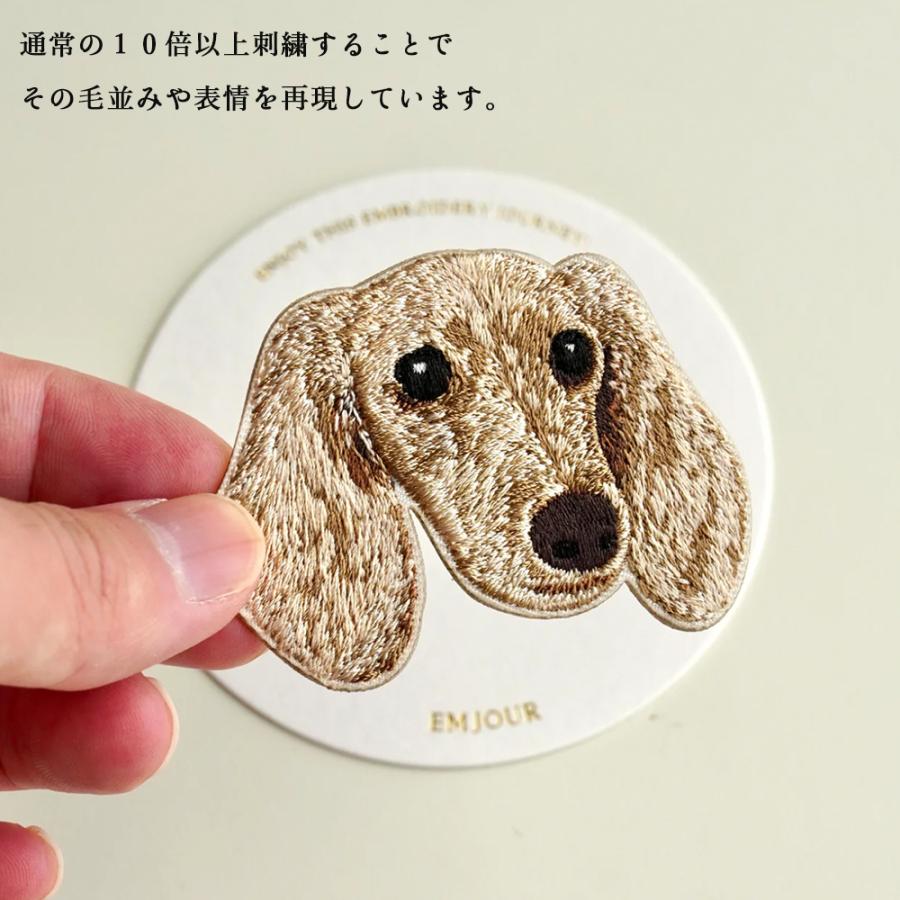 ワッペン 刺繍ワッペン アイロンワッペン 犬 刺繍 イヌ ダックスフンド