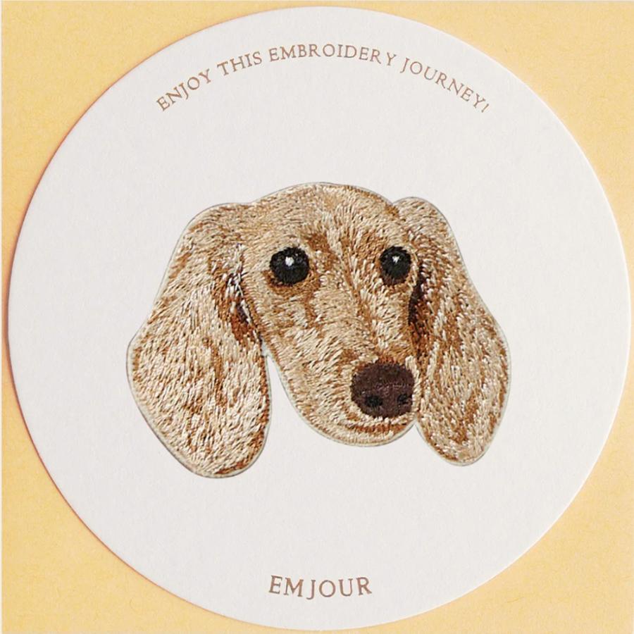ワッペン 刺繍ワッペン アイロンワッペン 犬 刺繍 イヌ ダックスフンド