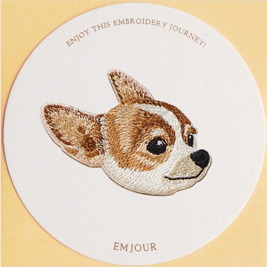 ワッペン 刺繍ワッペン アイロンワッペン 犬 刺繍 イヌ ポメラニアン