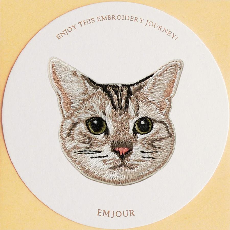 ワッペン 刺繍ワッペン アイロンワッペン 猫 刺繍 ネコ アメリカン