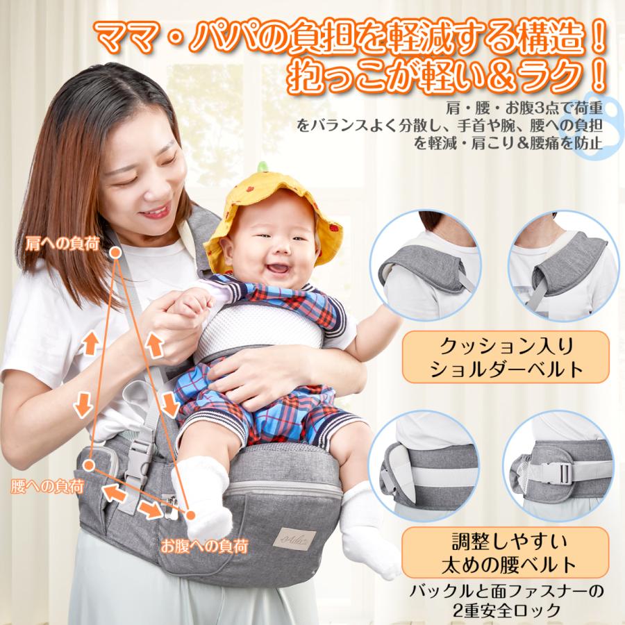 AILES(エール)] ヒップシート 抱っこ紐 キャリア 抱っこベルト
