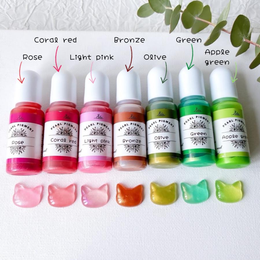 レジン 着色剤 14色セット パールカラー 各10ml レジン用着色料 レジン